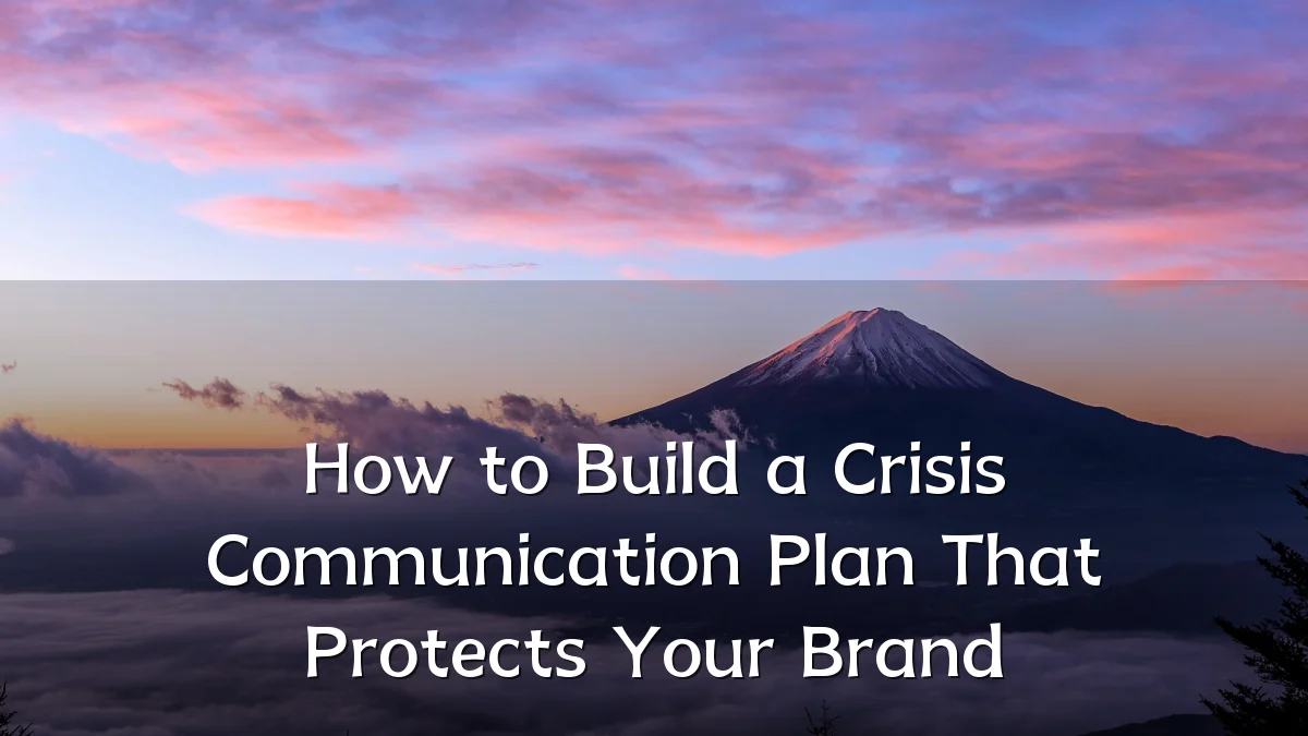 How to Build a Crisis Communication Plan That Protects Your Brand